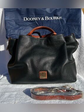 Dooney & Bourke Large Black Leather Barlow Handbag in Pebbled Leather w/Dustbag